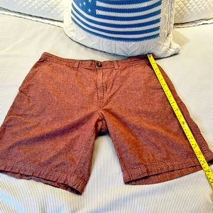 WALLIN & BROS. Men’s Cotton/Linen Shorts, 7” Inseam, Flat Front, 33” Waist